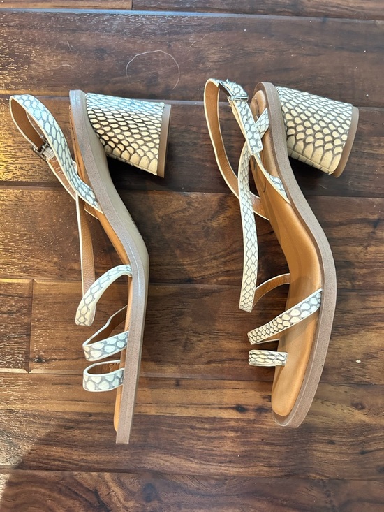 SARTO By Franco Sarto Shoes - SARTO By Franco Sarto Rache 2 Snake-Print Block Heel Sandals